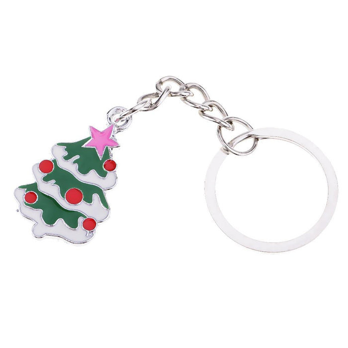 Crofta Woman Christmas Keychain Key Ring Phone Chain for Handbag Car Key Decor Christmas Tree 2