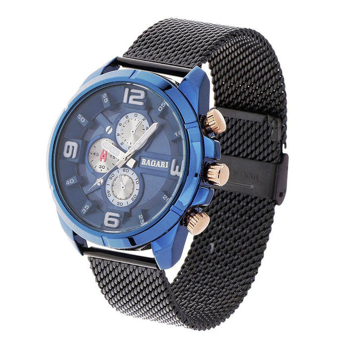 Crofta Watch BAGARI Sports Man Watch Quartz Wristwatch Fashion Watch for Men