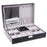 Crofta 8 Slots Watch Box with Lock and Mirror Watch Display Storage Case Black