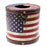 Crofta Wooden Cylinder Tissue Box Towel Napkin Holder Container Stripes Flag