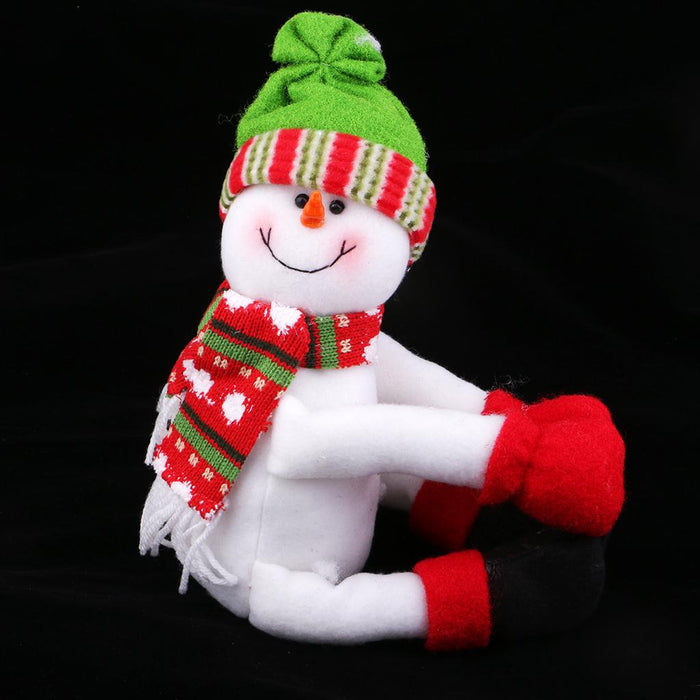 Crofta Wine Bottle Cover for Christmas Decor Dinner Table Party Snowman