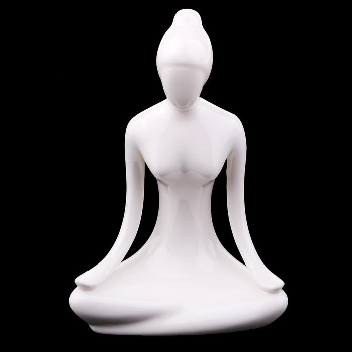 Crofta Yoga Pose Yoga Figurine Statue Meditation Yoga Collection Gifts for Collection Lovers