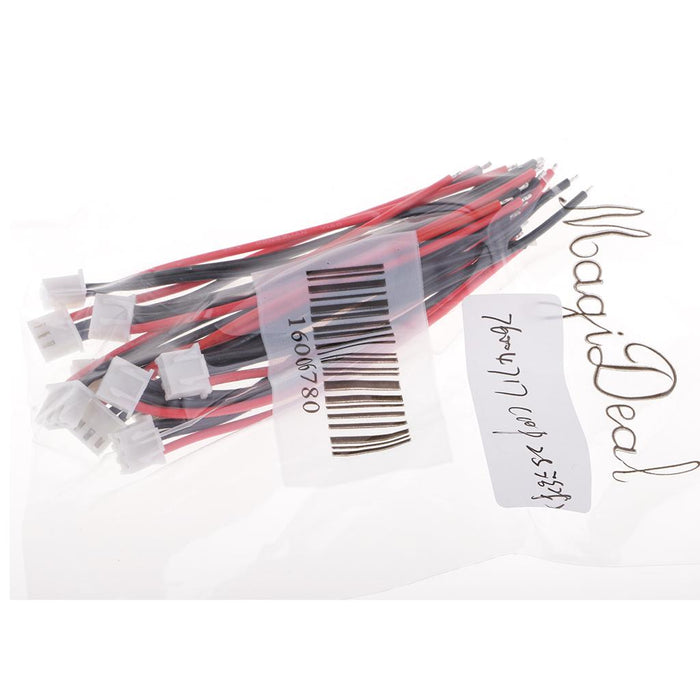 10pcs 10cm Silicone JST-XH Balance Cable 22AWG for Lipo Lithium Battery 2S