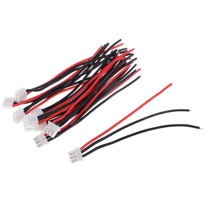 10pcs 10cm Silicone JST-XH Balance Cable 22AWG for Lipo Lithium Battery 2S