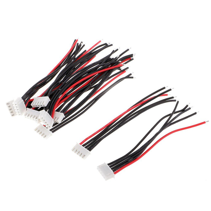 10pcs 10cm Silicone JST-XH Balance Cable 22AWG for Lipo Lithium Battery 4S