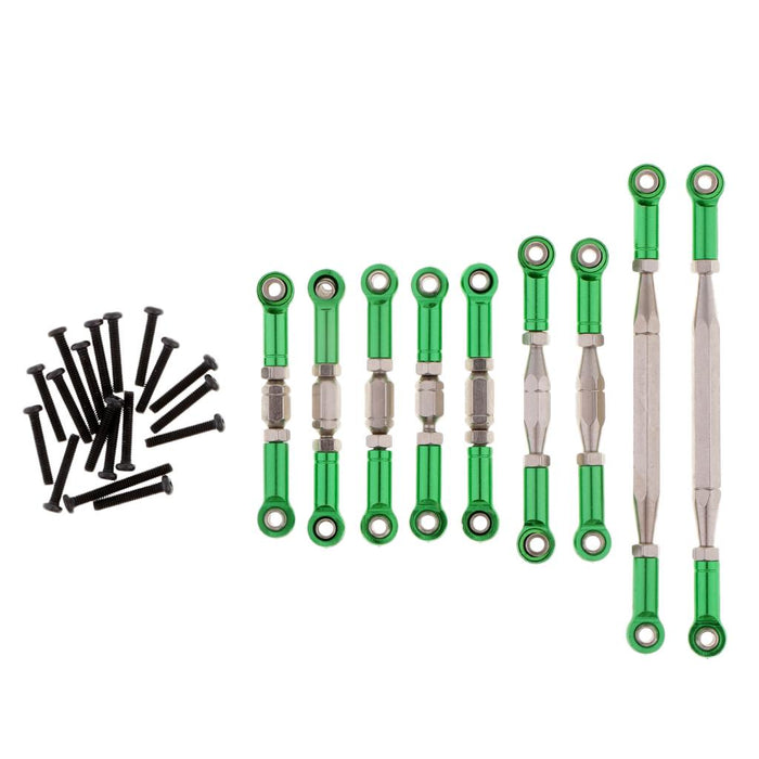 1:12 RC Car Models Steering Linkages Pull Rods for WLtoys 12423 12428 Green