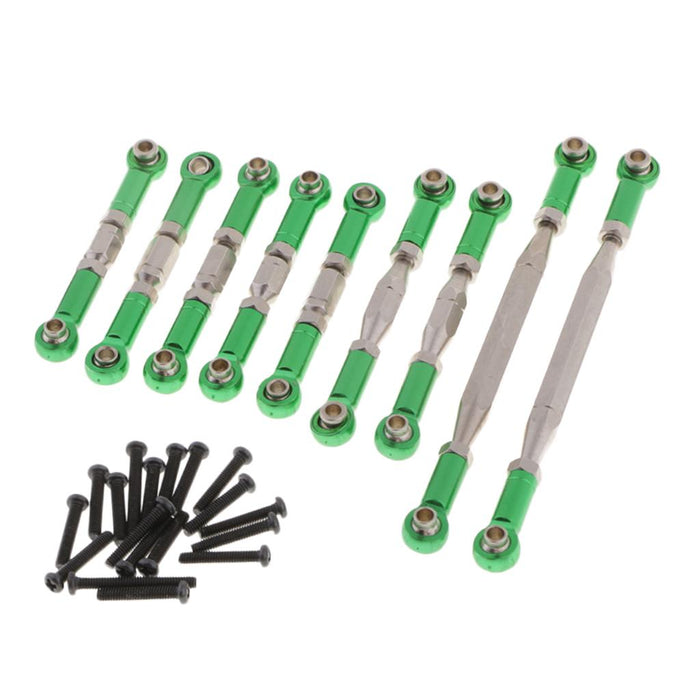 1:12 RC Car Models Steering Linkages Pull Rods for WLtoys 12423 12428 Green