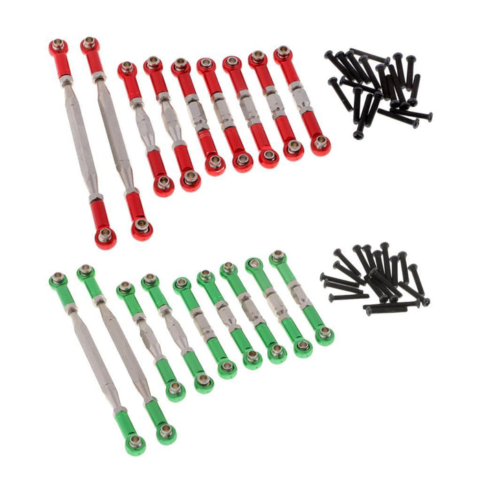 1:12 RC Car Models Steering Linkages Pull Rods for WLtoys 12423 12428 Green