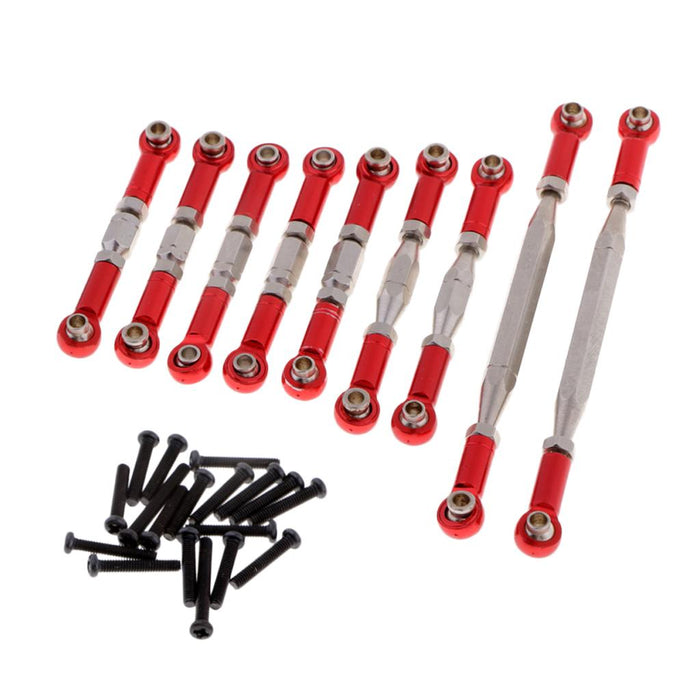 1:12 RC Car Models Steering Linkages Pull Rods for WLtoys 12423 12428 Red