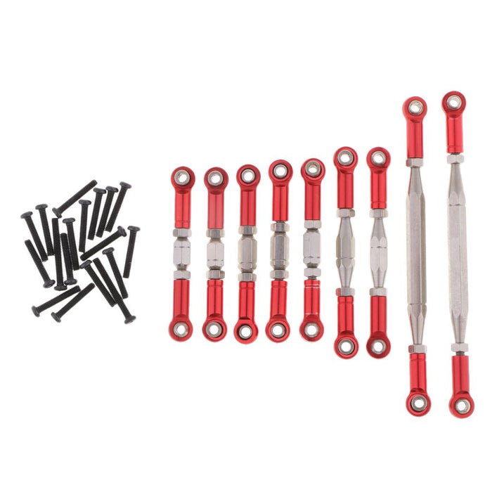 1:12 RC Car Models Steering Linkages Pull Rods for WLtoys 12423 12428 Red