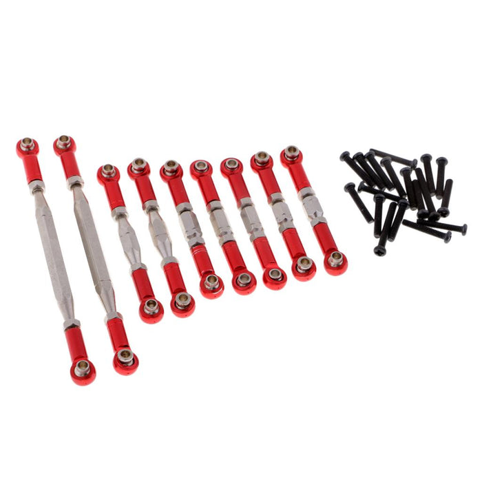 1:12 RC Car Models Steering Linkages Pull Rods for WLtoys 12423 12428 Red