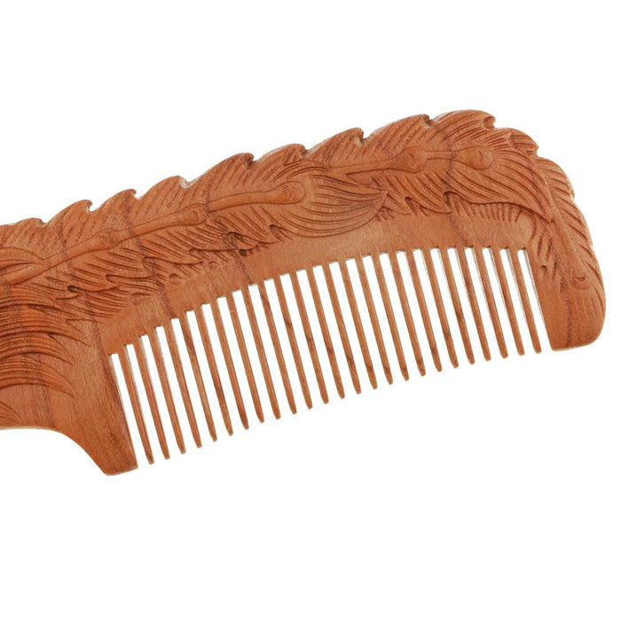 Crofta Wooden Hair Comb Walnut Anti-Static Massage Care Comb Hair Styling Tool A