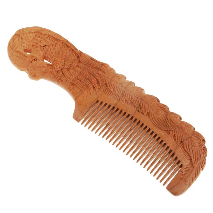 Crofta Wooden Hair Comb Walnut Anti-Static Massage Care Comb Hair Styling Tool A