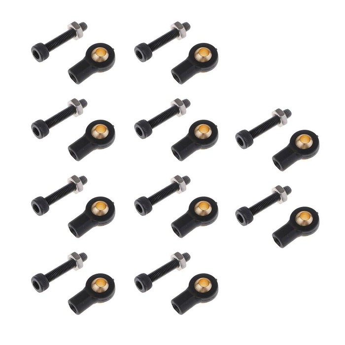 10pcs M3 Metal Ball Head Holder Rod End Ball Joint for RC Car Φ3xH6xL15mmxM3