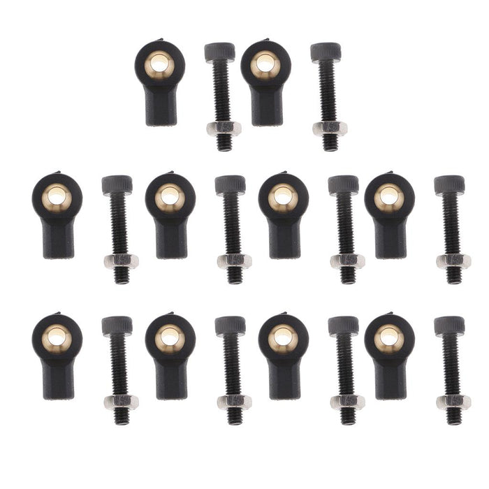 10pcs M3 Metal Ball Head Holder Rod End Ball Joint for RC Car Φ3xH6xL15mmxM3