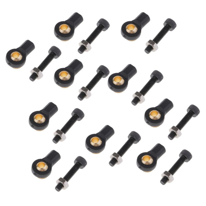 10pcs M3 Metal Ball Head Holder Rod End Ball Joint for RC Car Φ3xH6xL15mmxM3