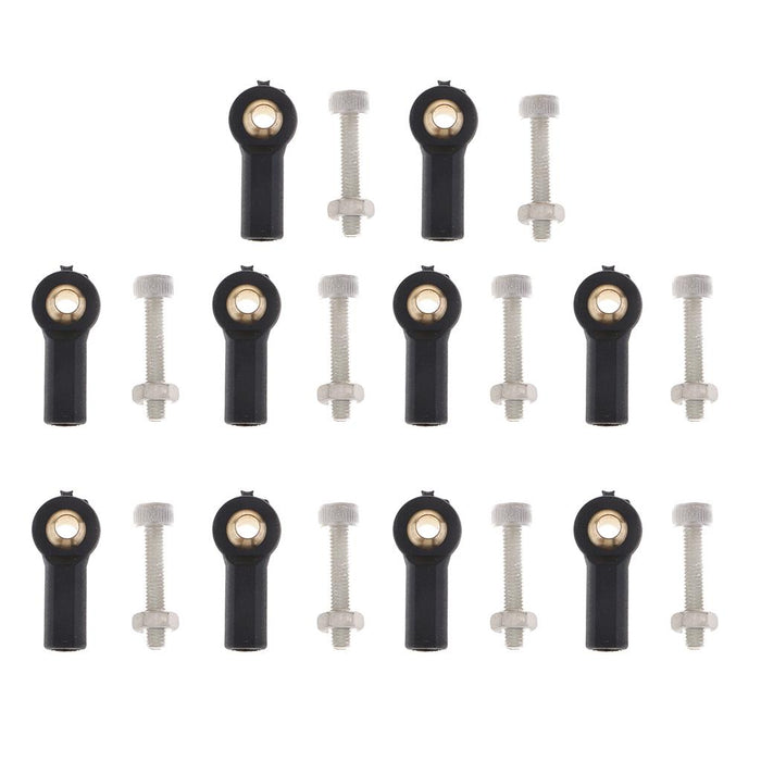 10pcs M3 Metal Ball Head Holder Rod End Ball Joint for RC Car Φ3xH6xL20mmxM3