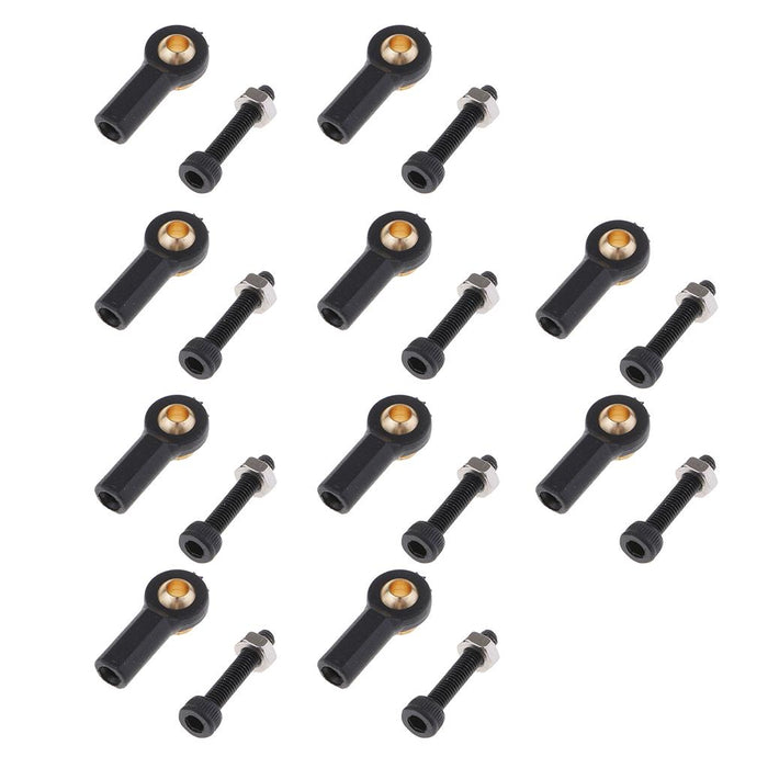 10pcs M3 Metal Ball Head Holder Rod End Ball Joint for RC Car Φ3xH6xL20mmxM3