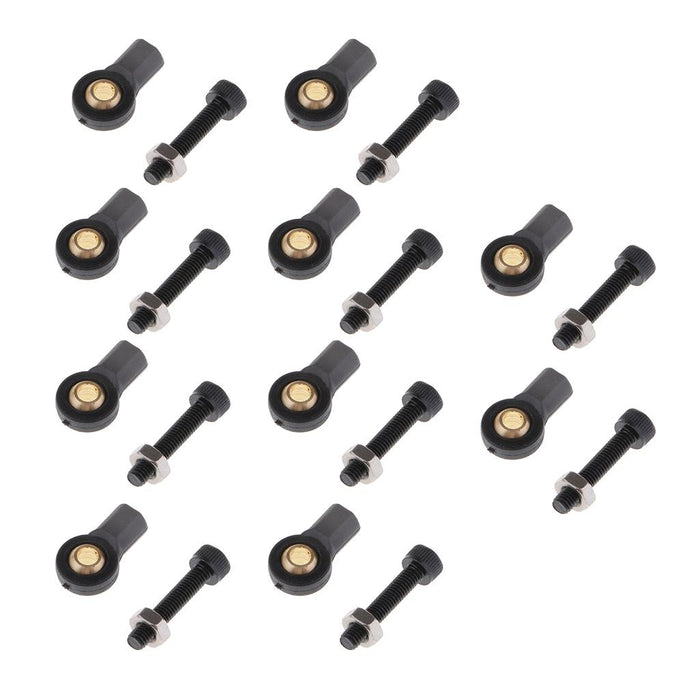 10 Pieces M3 Ball Head Holder Rod End Ball Joint for RC Car Truck M3 A