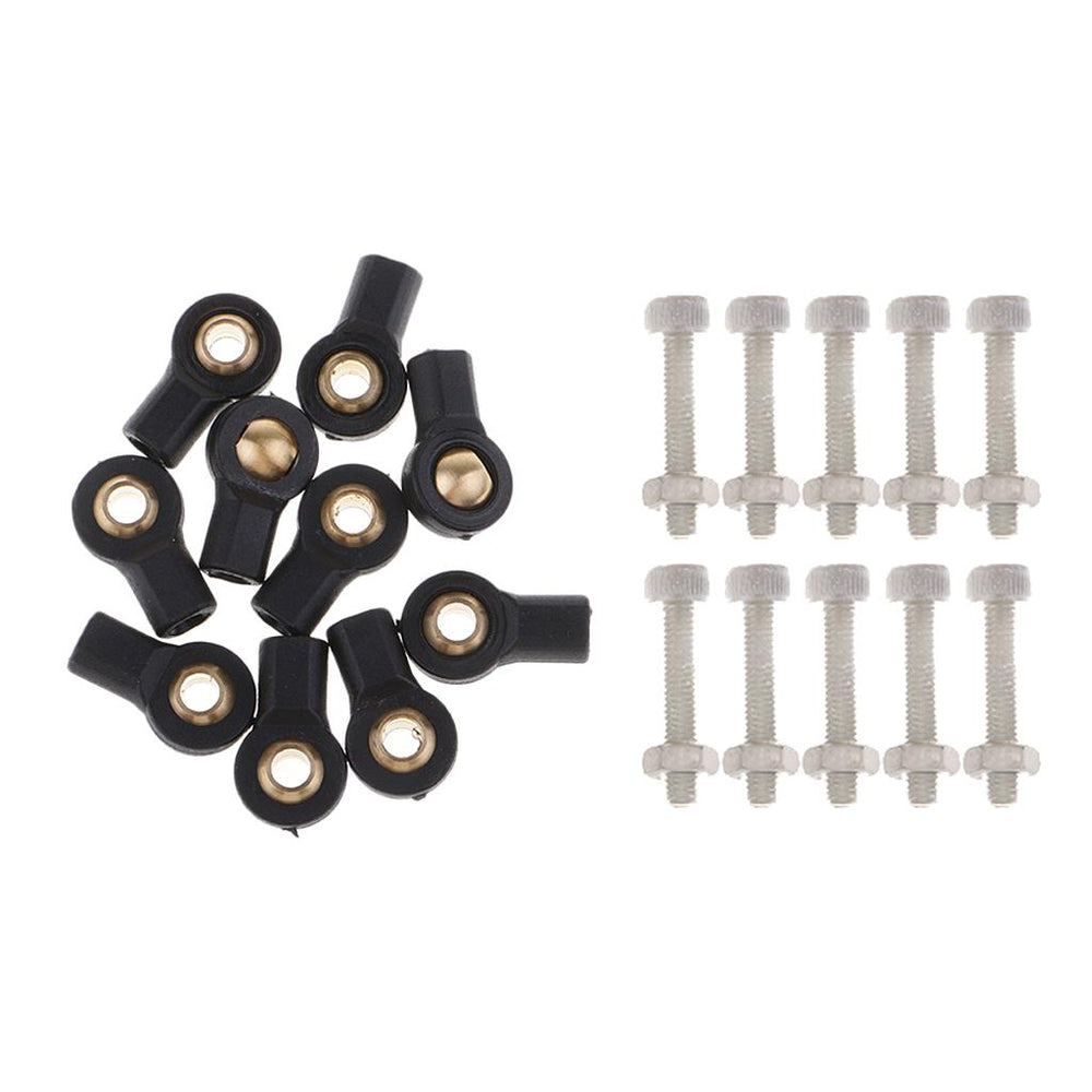 10 Pieces M3 Ball Head Holder Rod End Ball Joint for RC Car Truck M3 A