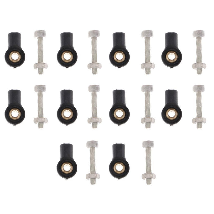 10 Pieces M3 Ball Head Holder Rod End Ball Joint for RC Car Truck M3 A