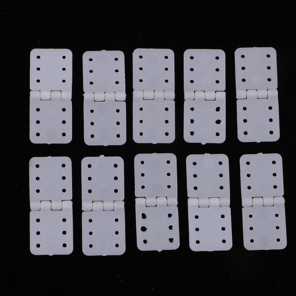 10pcs Plastic Pinned Hinges for RC Aircraft Hobby Model Plane Spare Parts S