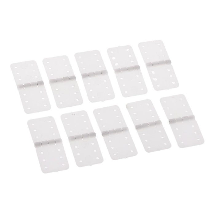 10pcs Plastic Pinned Hinges for RC Aircraft Hobby Model Plane Spare Parts S