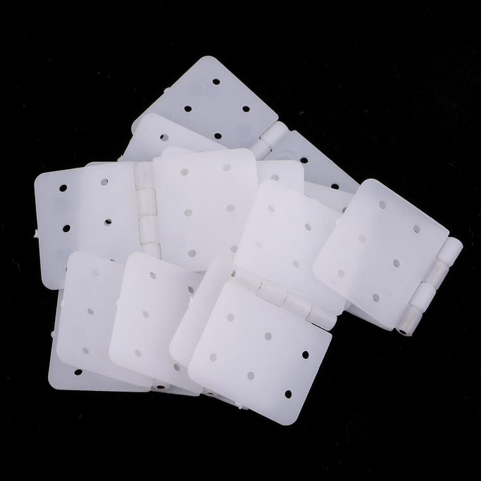 10pcs Plastic Pinned Hinges for RC Aircraft Hobby Model Plane Spare Parts L