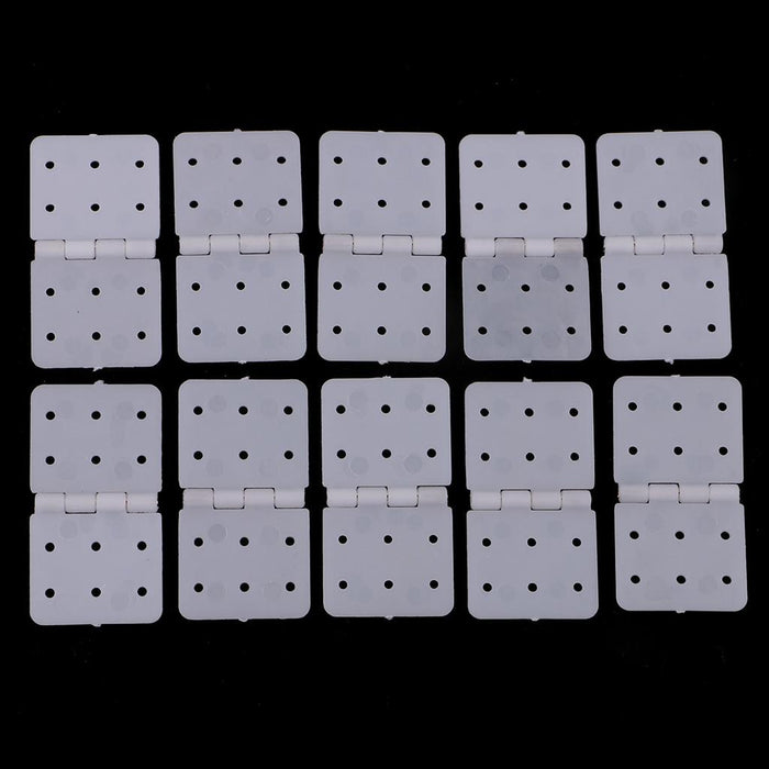 10pcs Plastic Pinned Hinges for RC Aircraft Hobby Model Plane Spare Parts L