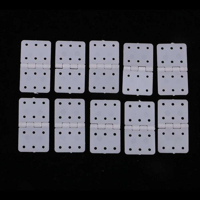 10pcs Plastic Pinned Hinges for RC Aircraft Hobby Model Plane Spare Parts M