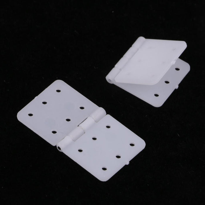 10pcs Plastic Pinned Hinges for RC Aircraft Hobby Model Plane Spare Parts M