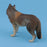 Crofta Wolf Simulation Animal Model Action & Toy Figures Educational for Kids Brown