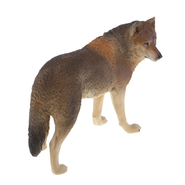 Crofta Wolf Simulation Animal Model Action & Toy Figures Educational for Kids Brown