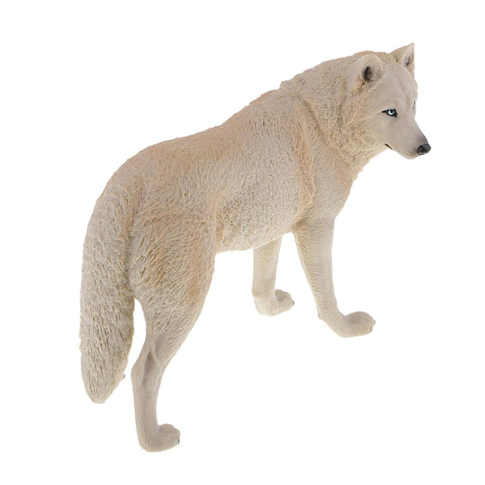 Crofta Wolf Simulation Animal Model Action & Toy Figures Educational for Kids Beige