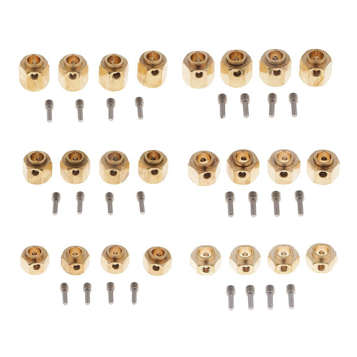 4 Pieces Hex Wheel Hubs Hexagonal Adapter for Traxxas TRX4 RC Crawler 6mm