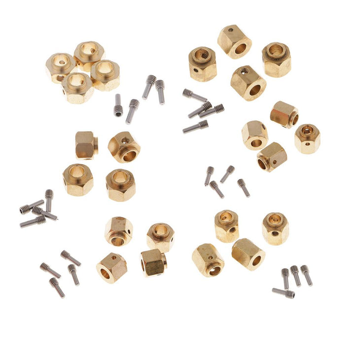 4 Pieces Hex Wheel Hubs Hexagonal Adapter for Traxxas TRX4 RC Crawler 6mm