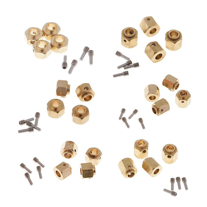 4 Pieces Hex Wheel Hubs Hexagonal Adapter for Traxxas TRX4 RC Crawler 6mm