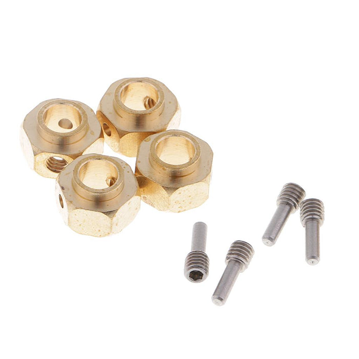 4 Pieces Hex Wheel Hubs Hexagonal Adapter for Traxxas TRX4 RC Crawler 6mm