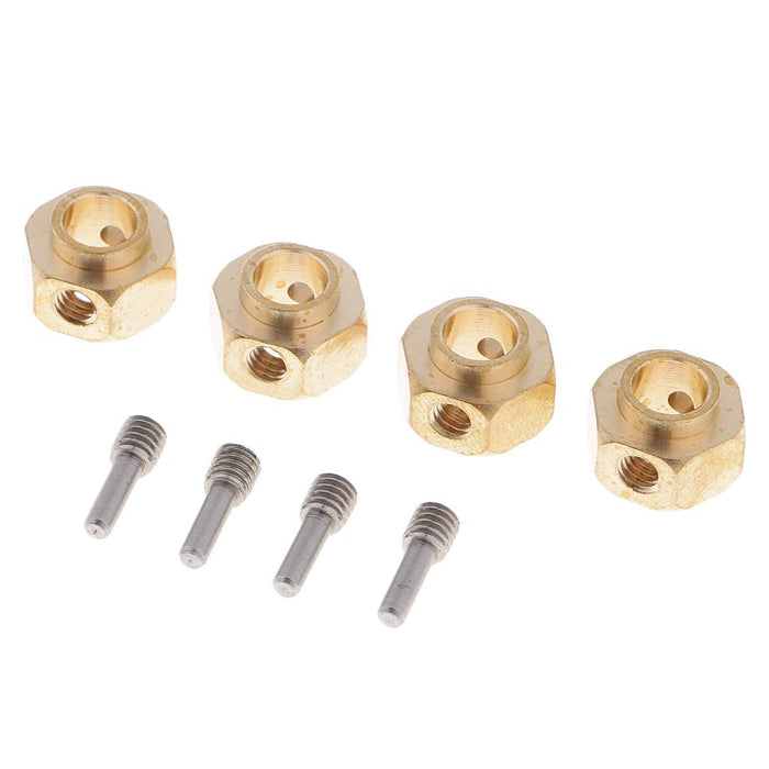 4 Pieces Hex Wheel Hubs Hexagonal Adapter for Traxxas TRX4 RC Crawler 6mm