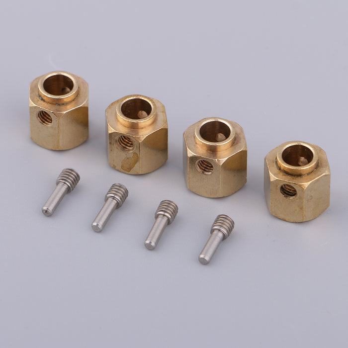 4 Pieces Hex Wheel Hubs Hexagonal Adapter for Traxxas TRX4 RC Crawler 11mm