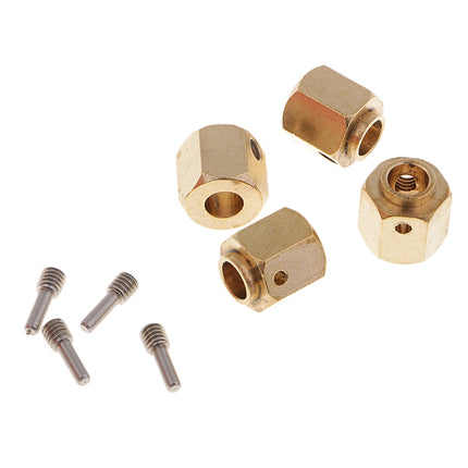 4 Pieces Hex Wheel Hubs Hexagonal Adapter for Traxxas TRX4 RC Crawler 11mm