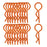 20pcs Stainless Steel Body Clips R Pin Shell For 1/10 1/12 1/8 RC Car - Orange