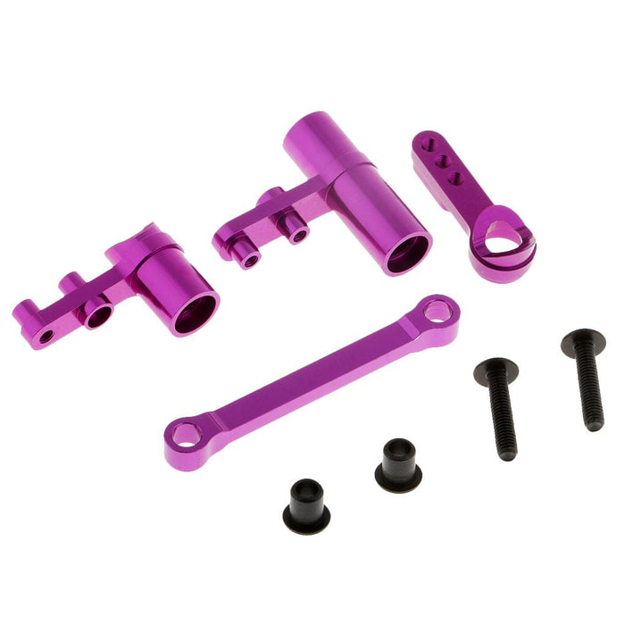 Crofta 102057 102040 Steering Servo Saver Complete for HSP 94111 94123 94188 Purple