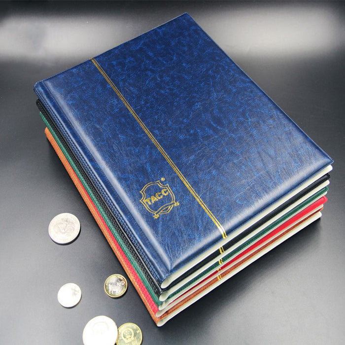 Crofta 120 Pieces 10 Page Coins Storage Album Money Collecting Holders Book Red