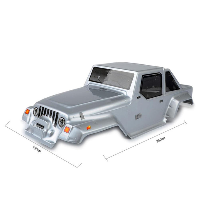 Crofta 1/10 RC Truck Body Shell with Decal DIY for Wrangler Axial SCX10 D90 Silver