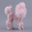 11x10cm Light Weight Pink Poodle Model Craft Decoration - Soft Plush Surface