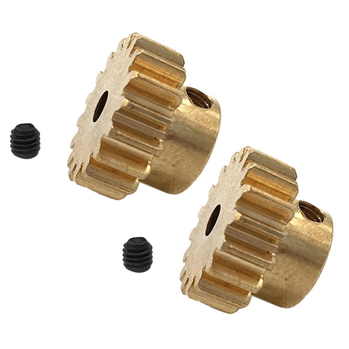 2pcs Brass Motor Gears 17T Golden Pinion Cogs for WLtoys 12428 12423 12628