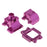 Crofta 1/set Aluminum Alloy Front Rear Gearbox Assembly for HSP 1/10 RC Car Purple