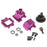 Crofta 1/set Aluminum Alloy Front Rear Gearbox Assembly for HSP 1/10 RC Car Purple