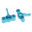 Crofta 166011 06044 Front Steering Hub Carrier L/R for 1/10 HSP 94166 RC Car Blue